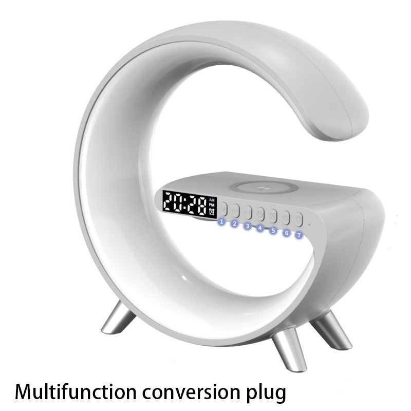 New Intelligent G Shaped LED Lamp Bluetooth Speake Wireless Charger Atmosphere Lamp App Control For Bedroom Home Decor - Noventis Home