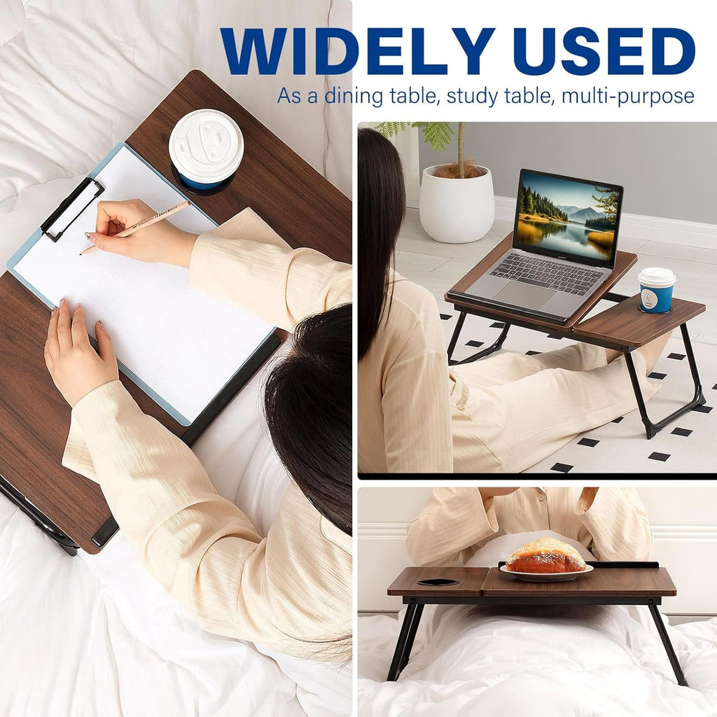 Adjustable Laptop Desk,Bed Computer Desk, Foldable Study Desk, Bedroom, Children's Adjustable Table, Small Coffee Table, Dining Table, Adjustable Solid Wood Writing Desk - Noventis Home