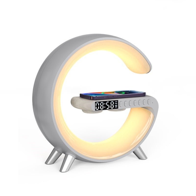 New Intelligent G Shaped LED Lamp Bluetooth Speake Wireless Charger Atmosphere Lamp App Control For Bedroom Home Decor - Noventis Home