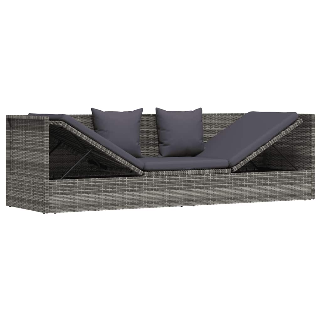 Garden Sofa Bed Poly Rattan Garden Sofa Bed with Cushions - Noventis Home