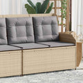 Adjustable Garden Bench with Cushions, Poly Rattan, - Noventis Home