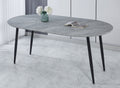 Uitschuifbare Eettafel, 100 - 140 - 180x100x75cm, Metalen Poten, Grijs MDF - Noventis Home