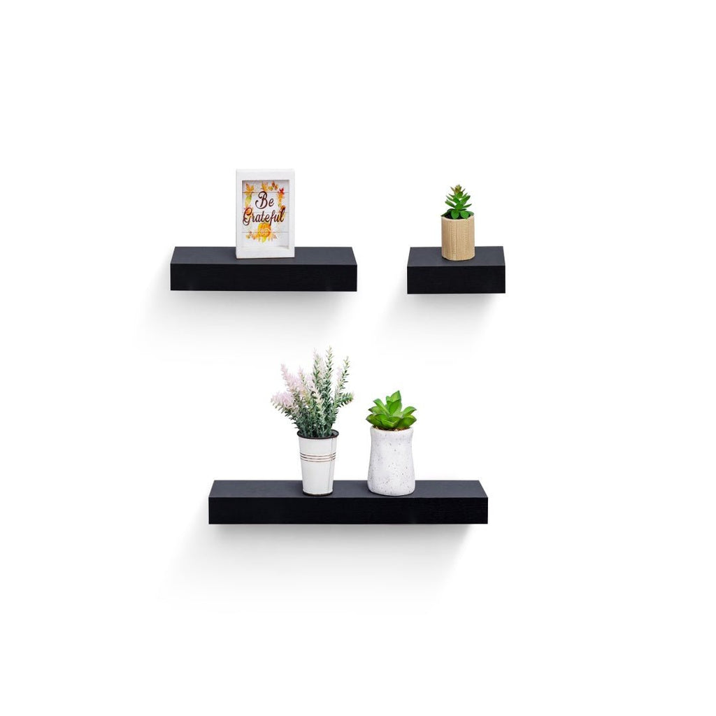 Floating Shelves 31.5 Wall Mounted Wood Shelves For Bathroom, Bedroom, Living Room, Kitchen, Hanging Shelf For Books Storage Decor With Invisible Brackets, Maple - Noventis Home