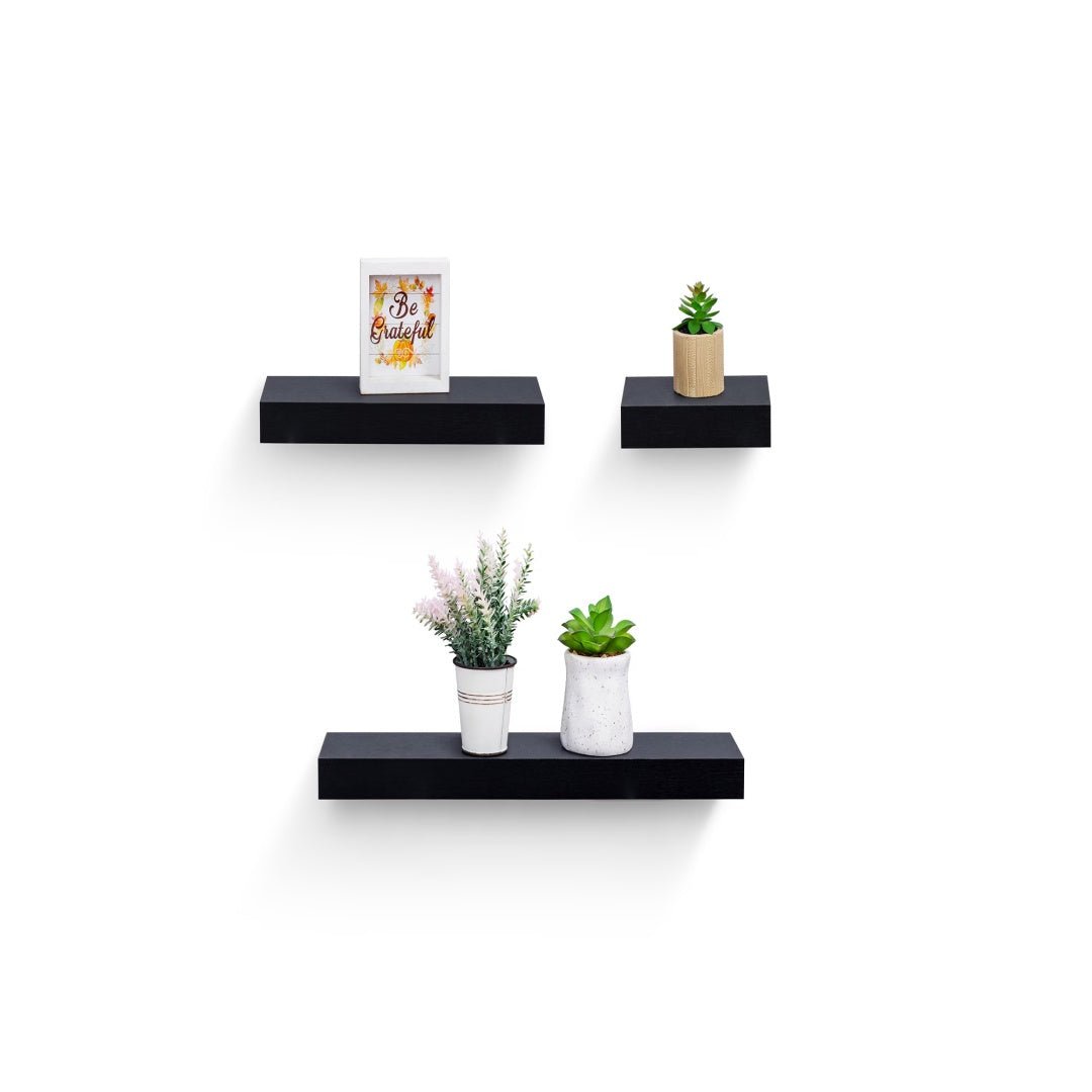 Floating Shelves 31.5 Wall Mounted Wood Shelves For Bathroom, Bedroom, Living Room, Kitchen, Hanging Shelf For Books Storage Decor With Invisible Brackets, Maple - Noventis Home