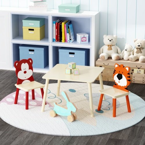 Solid Wood Children's Table Set With 2 Chairs - Noventis Home