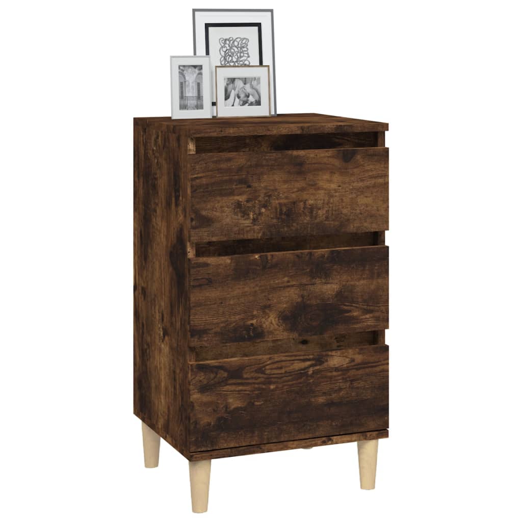 Nightstand Smoked Oak 40x Wood Material - Noventis Home