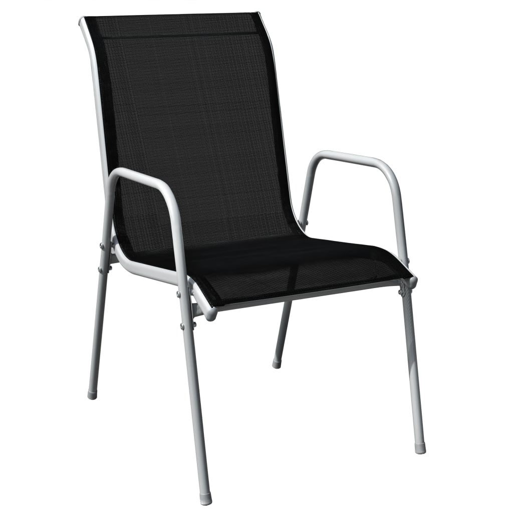 5 - piece garden dining set, steel, black - Noventis Home