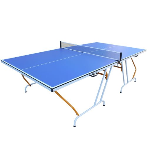 9ft Mid - Size Table Tennis Table Foldable & Portable Ping Pong Table Set For Indoor Games With Net, 2 Table Tennis Paddles And 3 Balls - Noventis Home