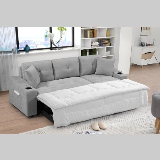 Convertible Sectional Sofa With Armrest Storage - Noventis Home
