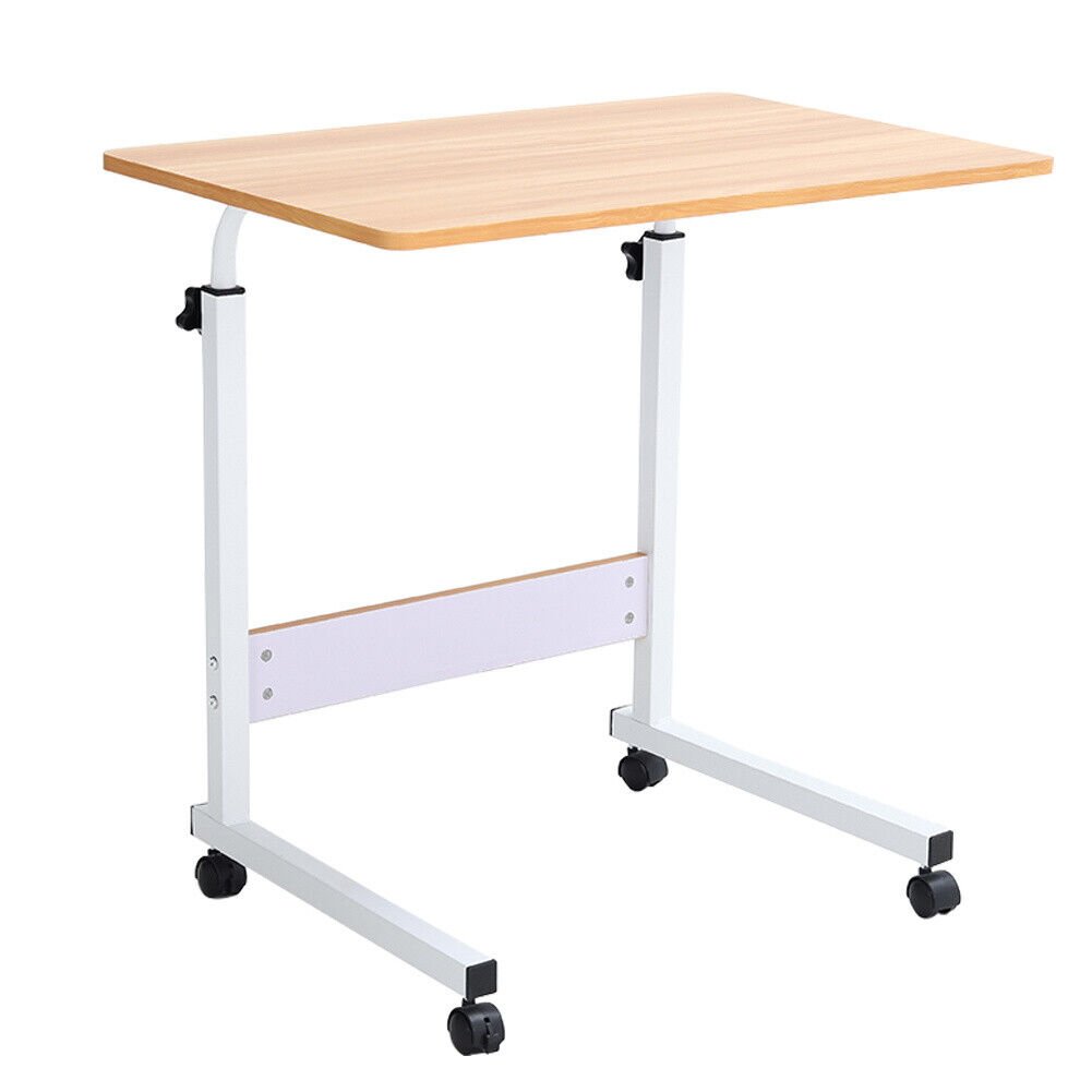 Verstelbare Overbed Tafel op Wielen, Hoogte Instelbaar, Laptopblad voor Bed, Kantoor en Ziekenhuis - Noventis Home