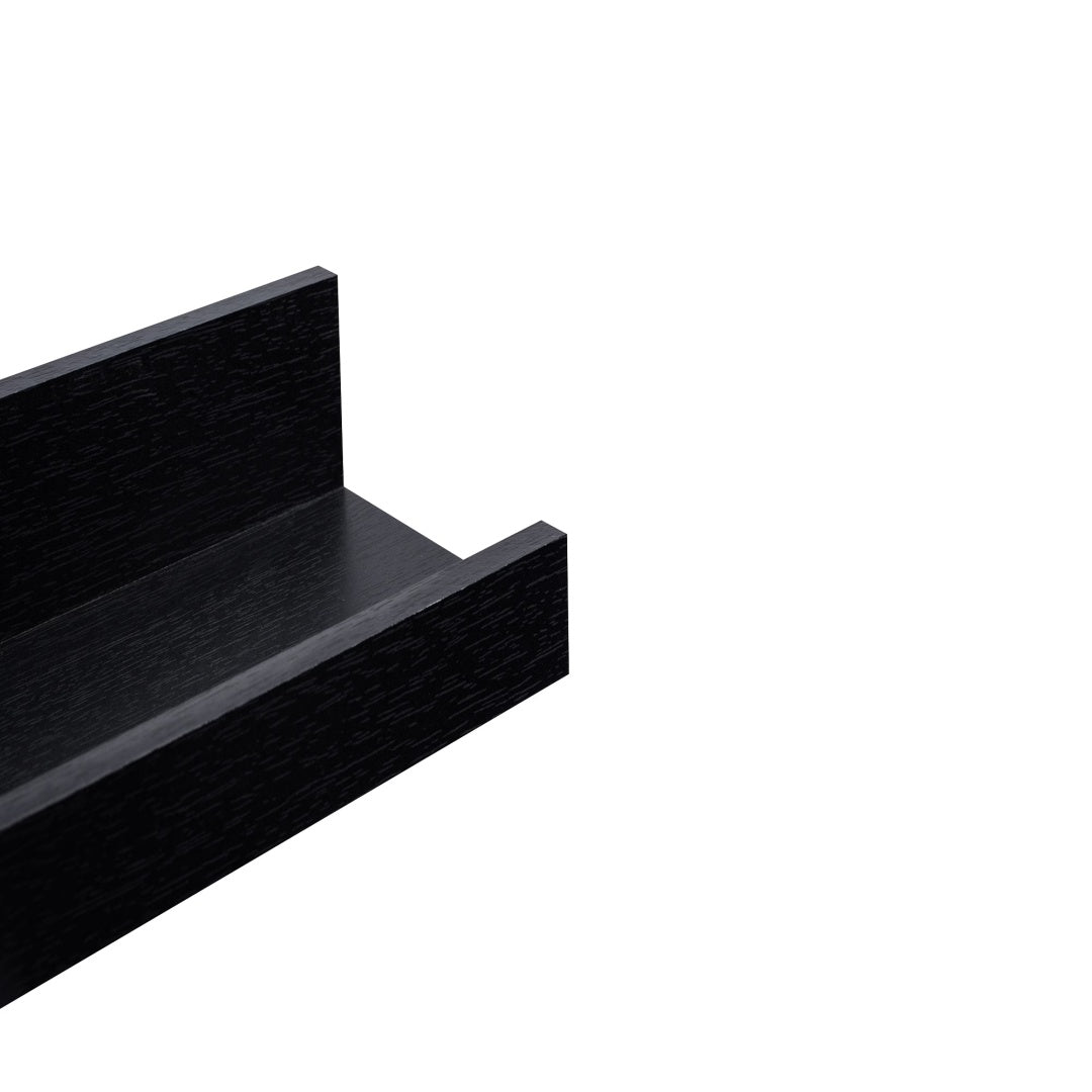 Floating Shelves 18.11 Wall Mounted Wood Shelves For Bathroom, Bedroom, Living Room, Kitchen, Hanging Shelf For Books Storage Decor With Invisible Brackets, Black - Noventis Home