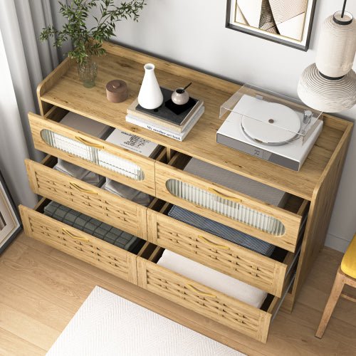Wooden 6 - drawer Bedroom Vanity - Noventis Home