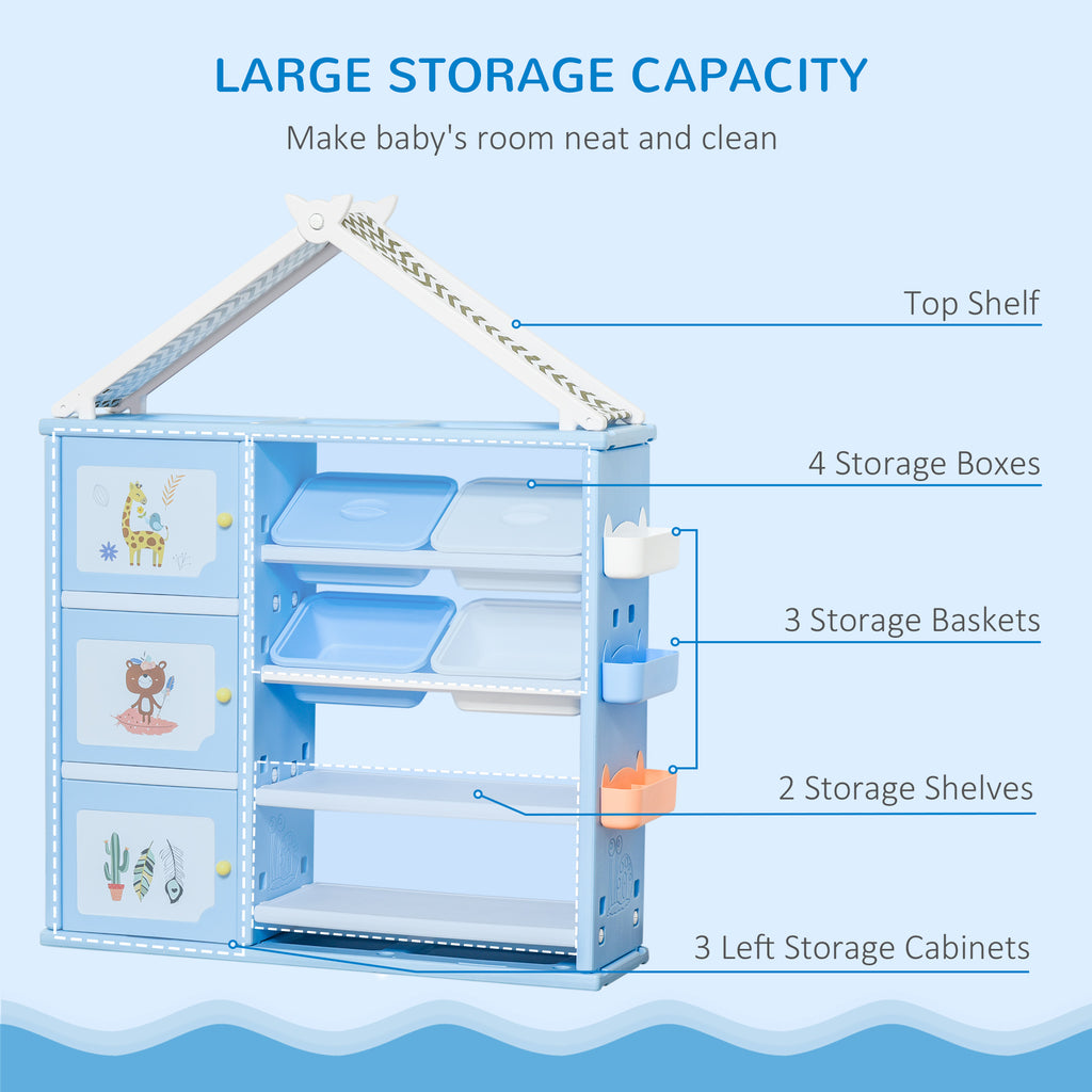 Kids Toy Storage Organizer with 4 Bins - Noventis Home