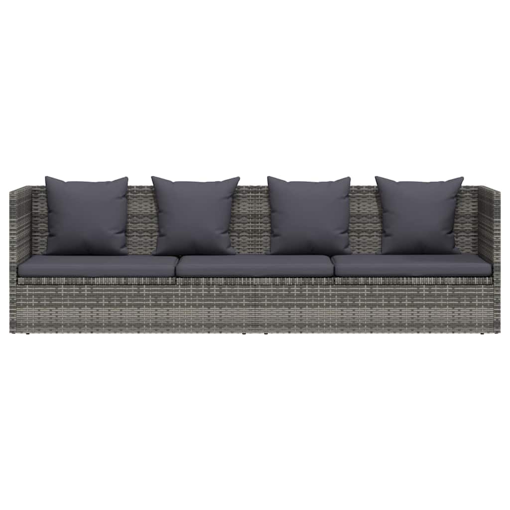 Garden Sofa Bed Poly Rattan Garden Sofa Bed with Cushions - Noventis Home