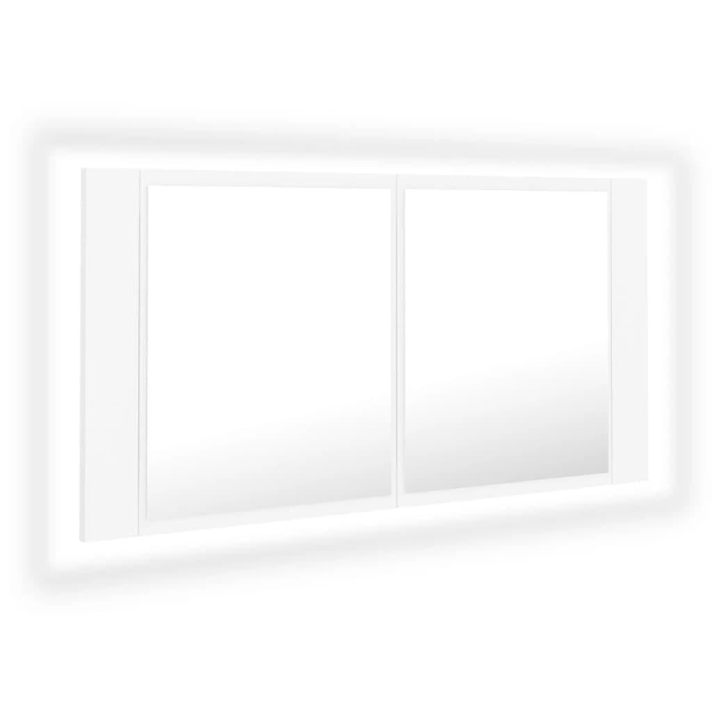 LED bathroom mirror cabinet 90x Acrylic LED bathroom mirror cabinet concrete grey 90x - Noventis Home