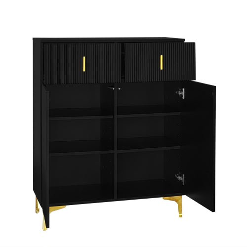 Wardrobe Set With Shoe Bench And Cushion, Wardrobe Front With Hooks, Shoe Cabinet With Drawers And Doors - Noventis Home