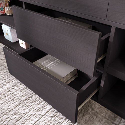 Kinderbed Halfhoogslaper met Opbergruimte, Houten Bed met Lades en Planken, Eenpersoons 90x190 cm, Wit - Alleen Frame - Noventis Home