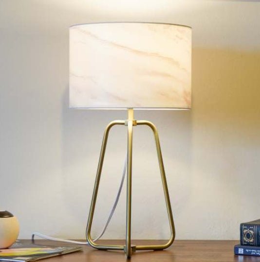 New Design Small Modern Stylish Desk Lamp In Stock In The United States, Easy To Install, Optima Marble Lampshade Table Lamp - Bronze 110V Metal Online Shift Switch, Used For Bedside Table Lamp - Noventis Home