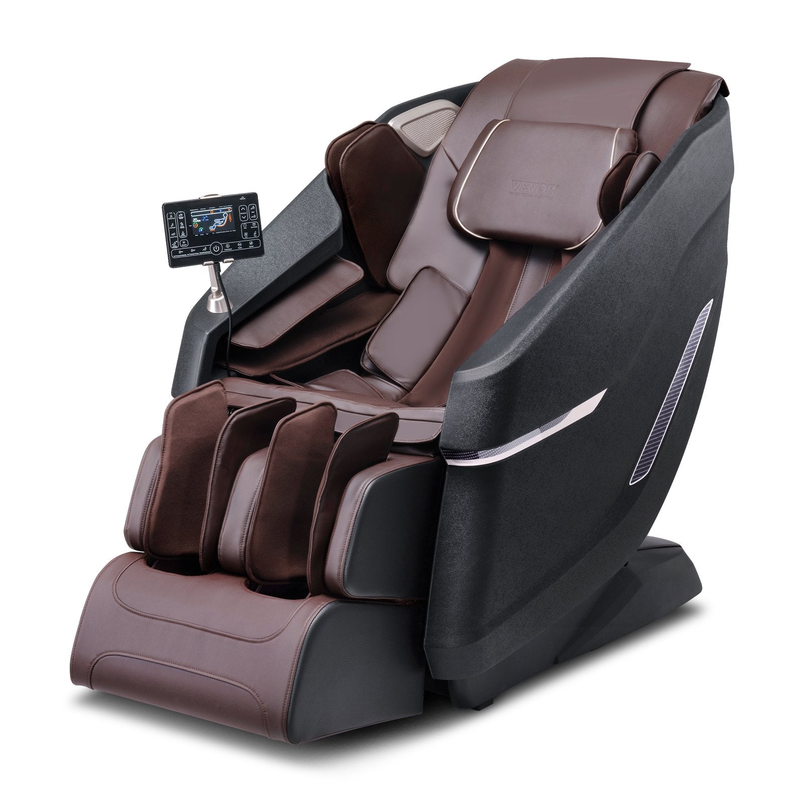 Massagestoel met Flexibele SL - Rail, 3D Shiatsu Ganglicchaamsmassage, Zwaartekrachtloosheid, 10 - 18 Automodi, Verwarming, Bluetooth, Luchtkussens en Touchscreen, 150kg - Noventis Home