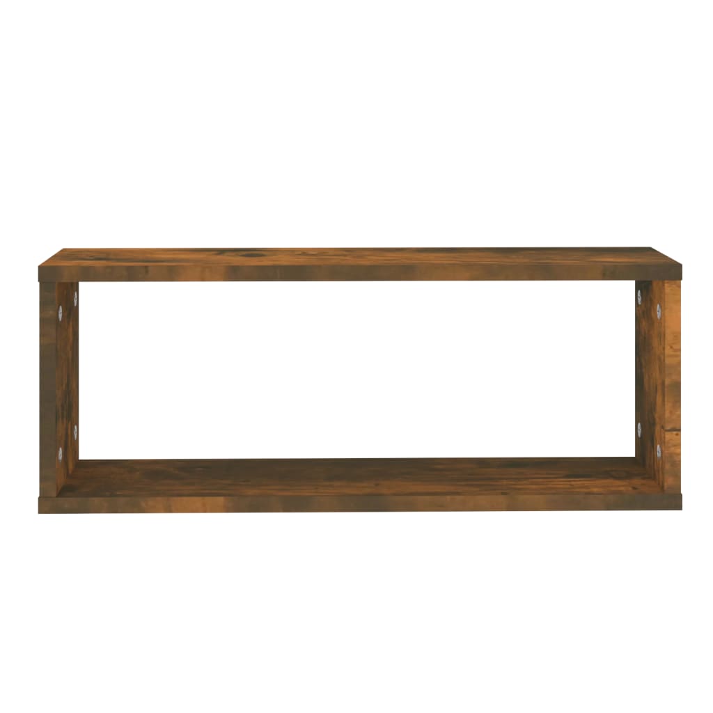 Cube Shelves 6 pcs. Smoked Oak 60x Wood - based material - Noventis Home