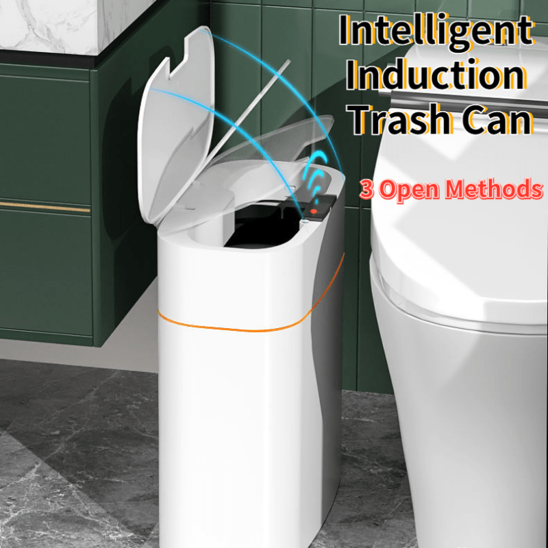 Smart Trash Can With Lid For Bedroom And Living Room Kitchen Storage Box Trash Can Induction Small Car Box Automatic Smart Dustbin Smart Trash Bin - Noventis Home