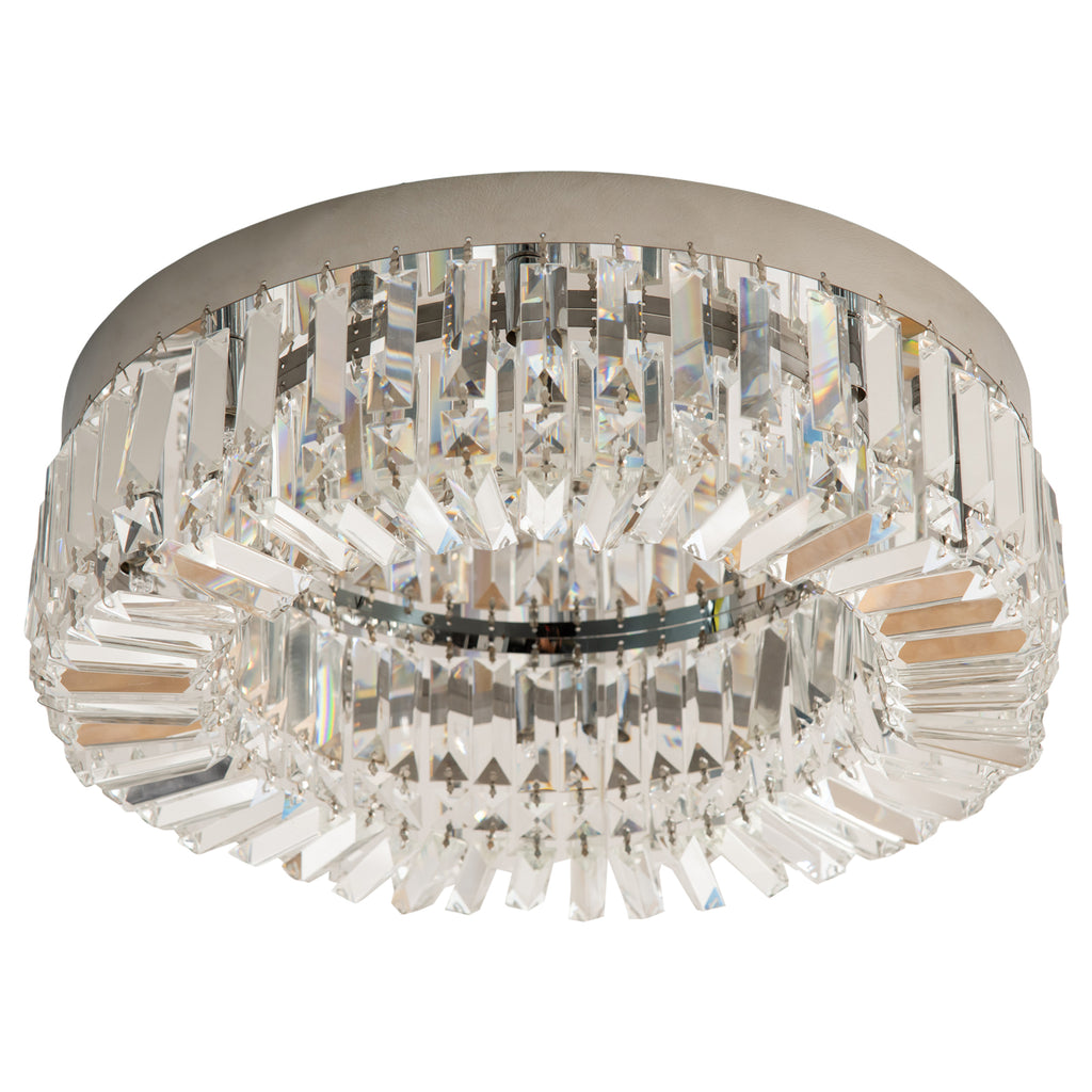 Crystal Ceiling Light Modern Chandeliers Stainless Steel Pendant Lights With Crystal Decorations For Living Room Bedroom Dining Room Hall Silver - Noventis Home