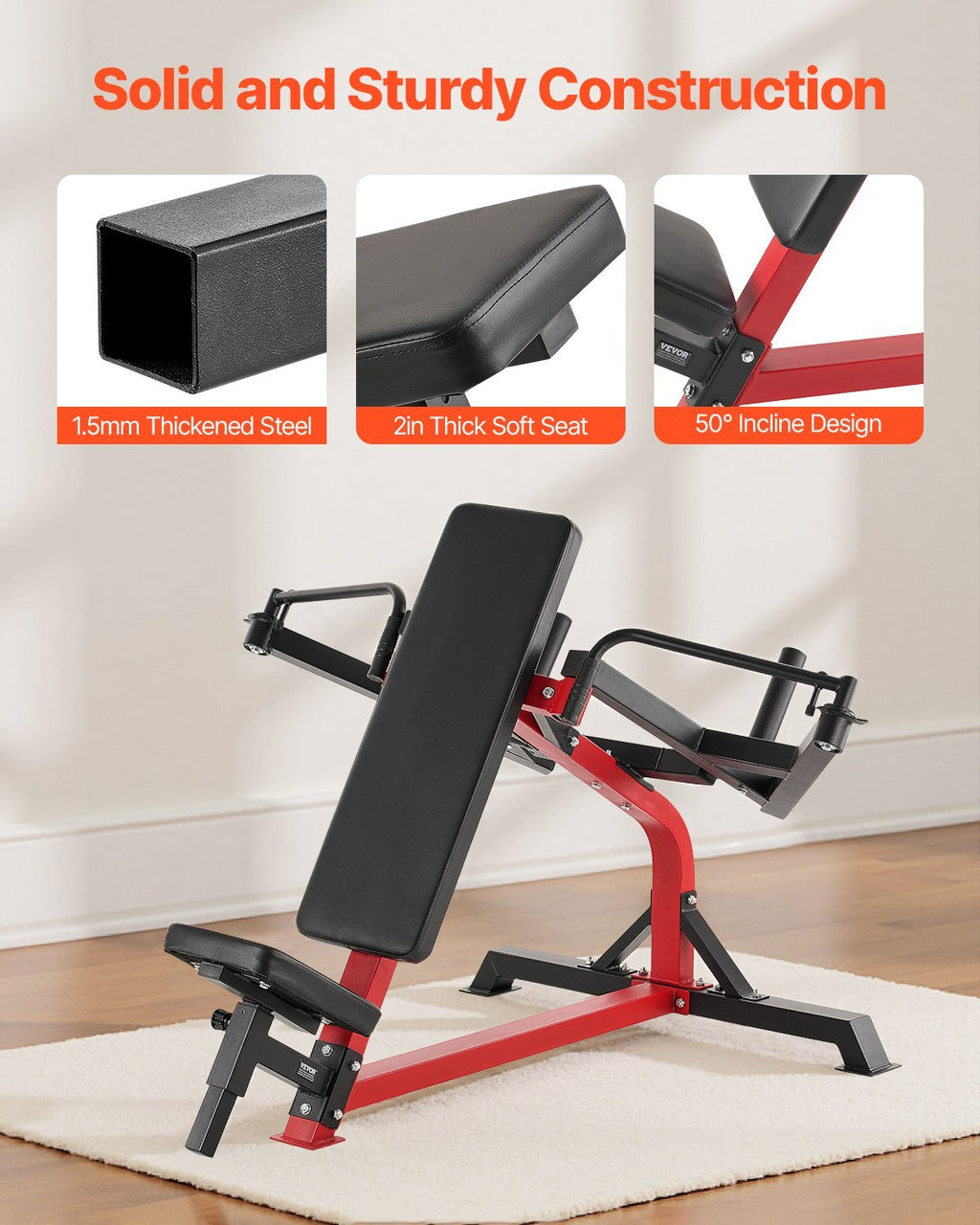 Incline Chest Fly And Rear Delt Fly Machine, 450 LBS Chest Machine, Adjustable Fitness Chest Bench Set, Home Gym Equipment For Upper Body Strength Training Machine - Noventis Home