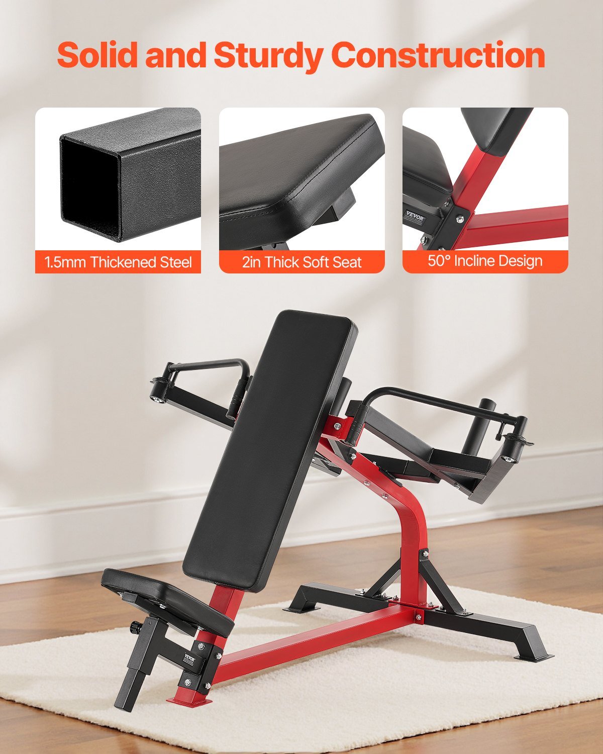 Incline Chest Fly And Rear Delt Fly Machine, 450 LBS Chest Machine, Adjustable Fitness Chest Bench Set, Home Gym Equipment For Upper Body Strength Training Machine - Noventis Home