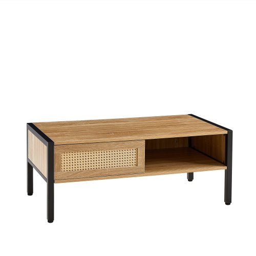 40.16 Inch Rattan Coffee Table - Noventis Home