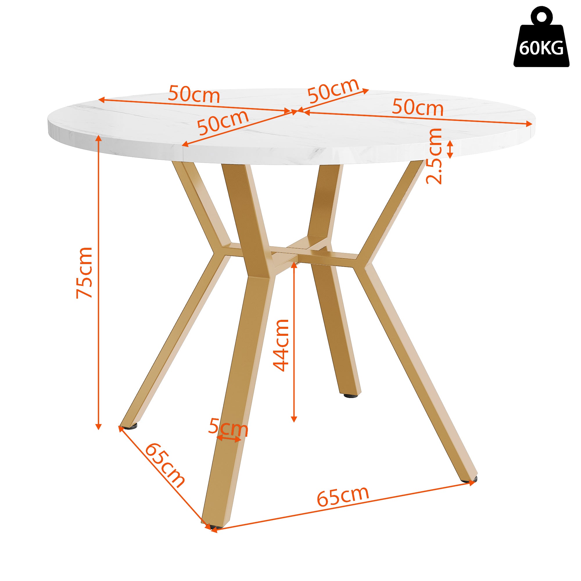 Dining Table Set, Dining Table And Chair Set 5 - piece , Modern, Simple Round Marble Dining Table And Chair Set, Gold - coloured Metal Table Legs 4 Ergonomic Velvet Chairs, Gray Dining Chairs - Noventis Home