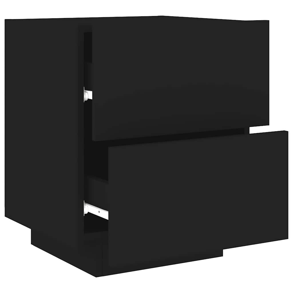 Nachtkastje met LED - verlichting, Houtcomposiet, 45x40x55cm - Noventis Home
