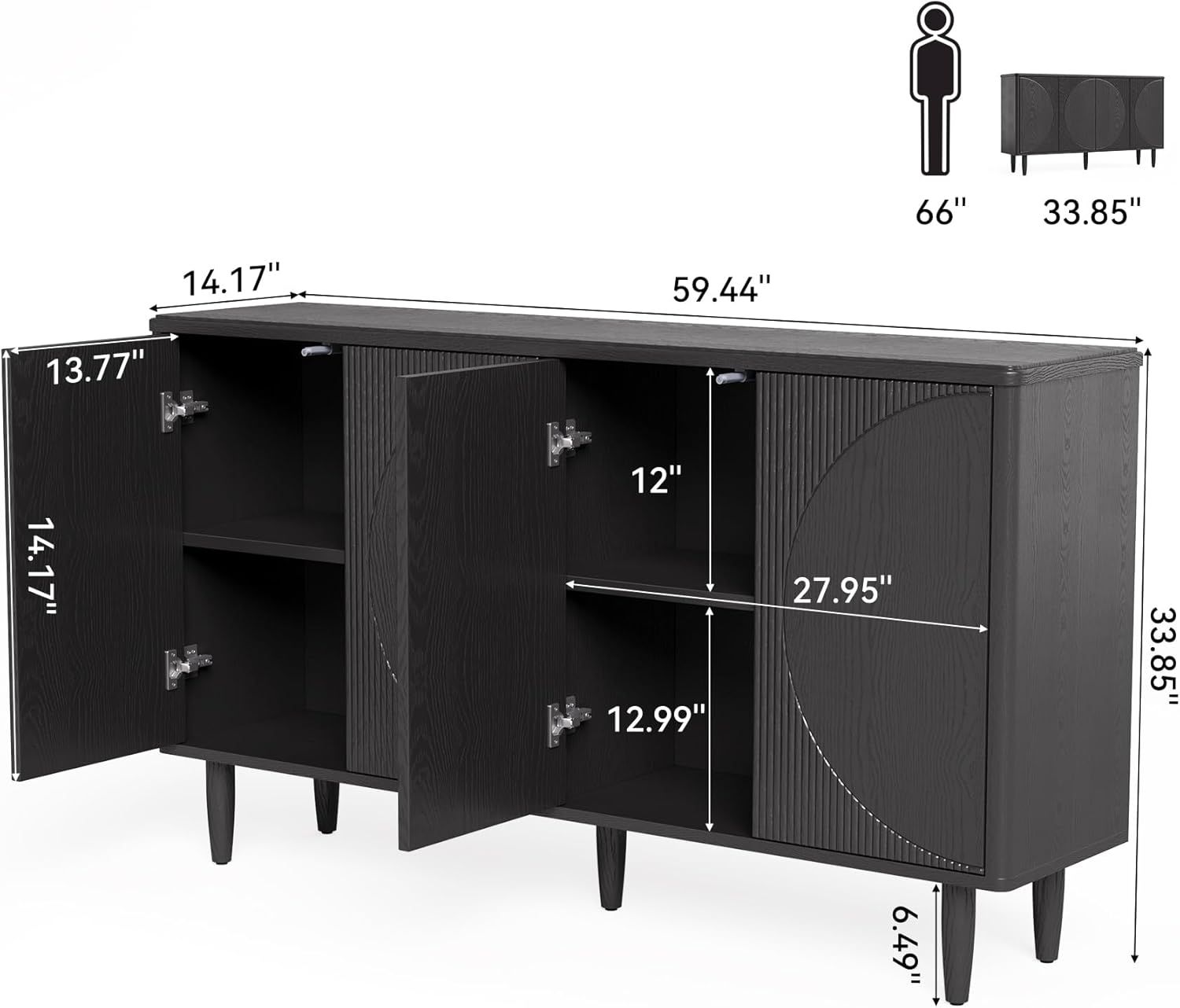 Buffetkast Dressoir met Opbergruimte