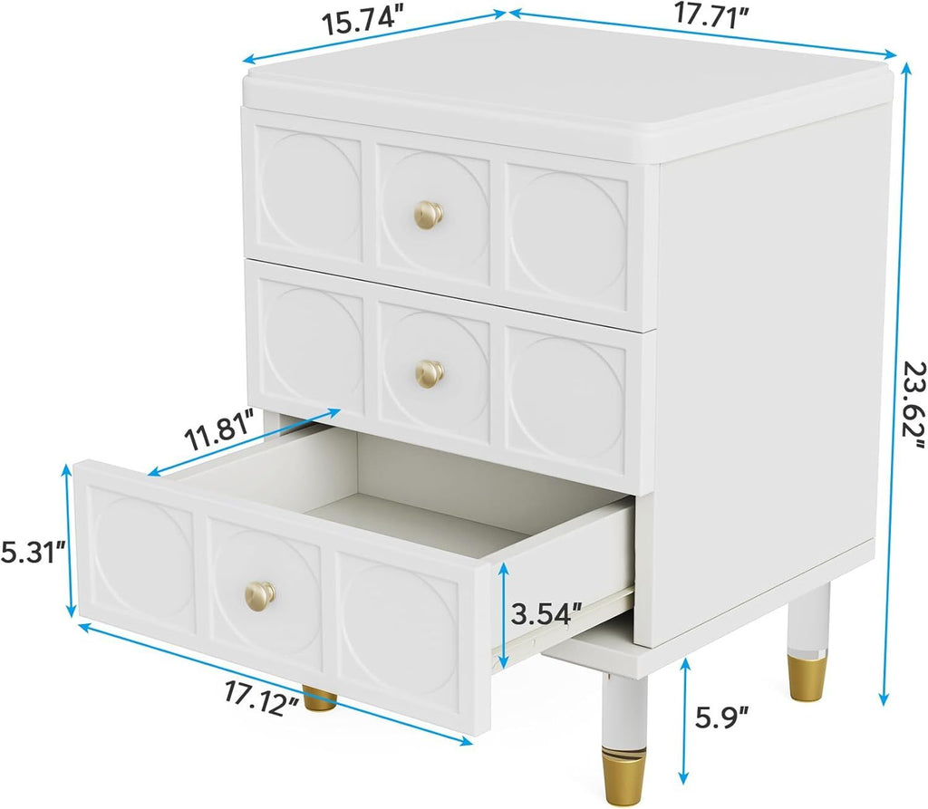 Nightstand Bedside Table - Noventis Home