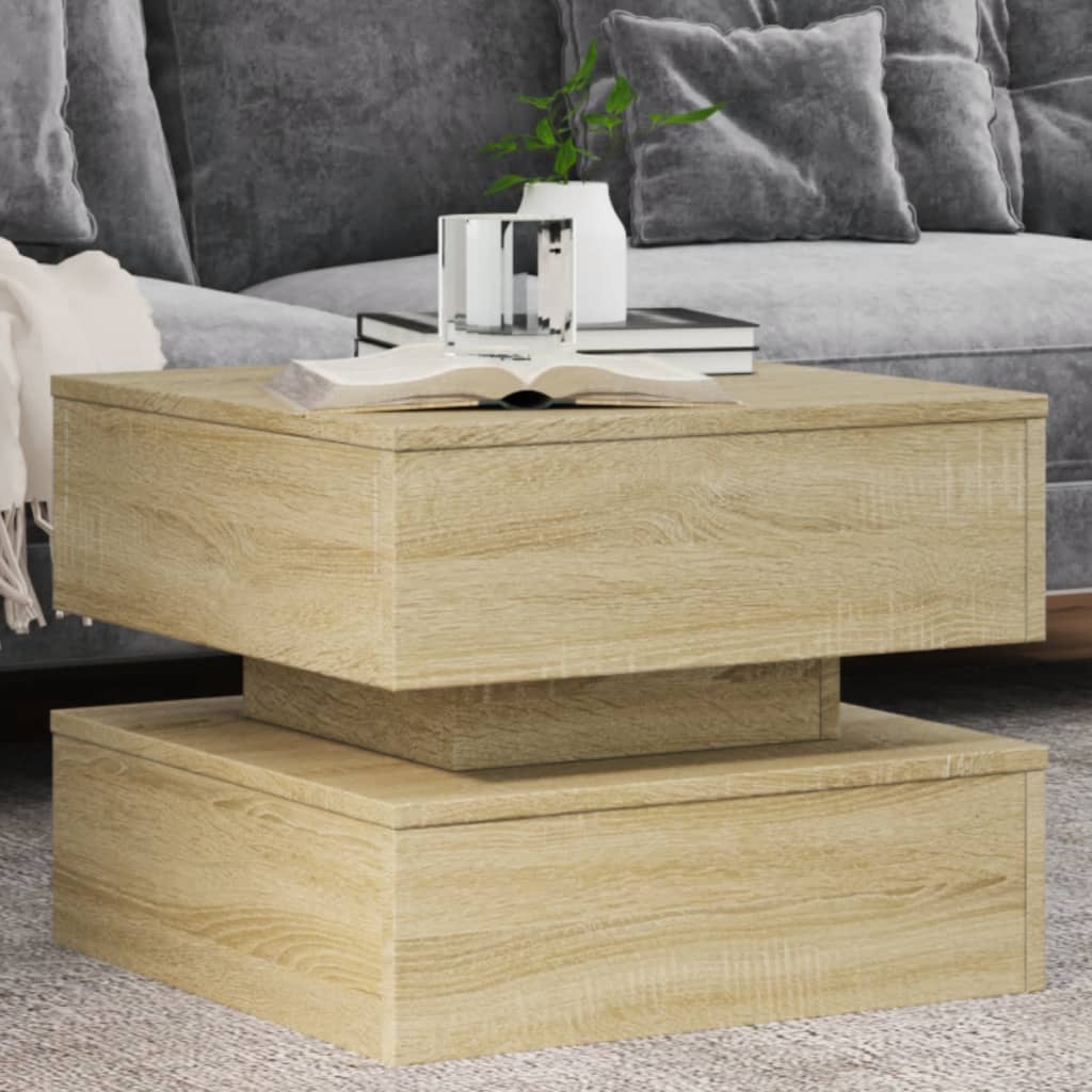 coffee table with LED lights 50x coffee table with - Noventis Home