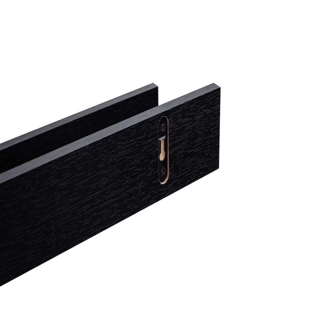 Floating Shelves 18.11 Wall Mounted Wood Shelves For Bathroom, Bedroom, Living Room, Kitchen, Hanging Shelf For Books Storage Decor With Invisible Brackets, Black - Noventis Home