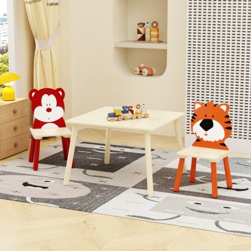 Solid Wood Children's Table Set With 2 Chairs - Noventis Home