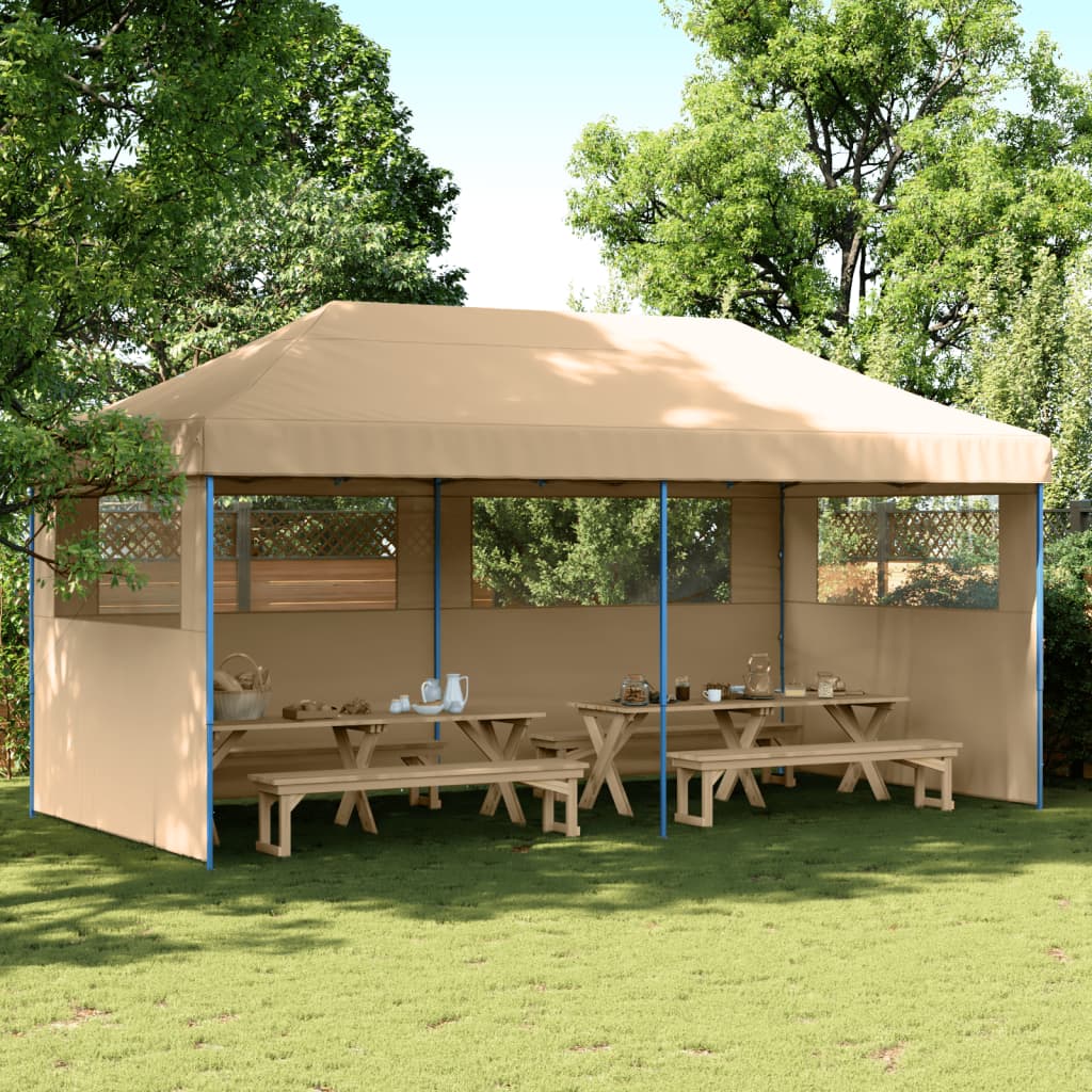 Foldable Pop - Up Party Tent with 3 Side Panels - Noventis Home