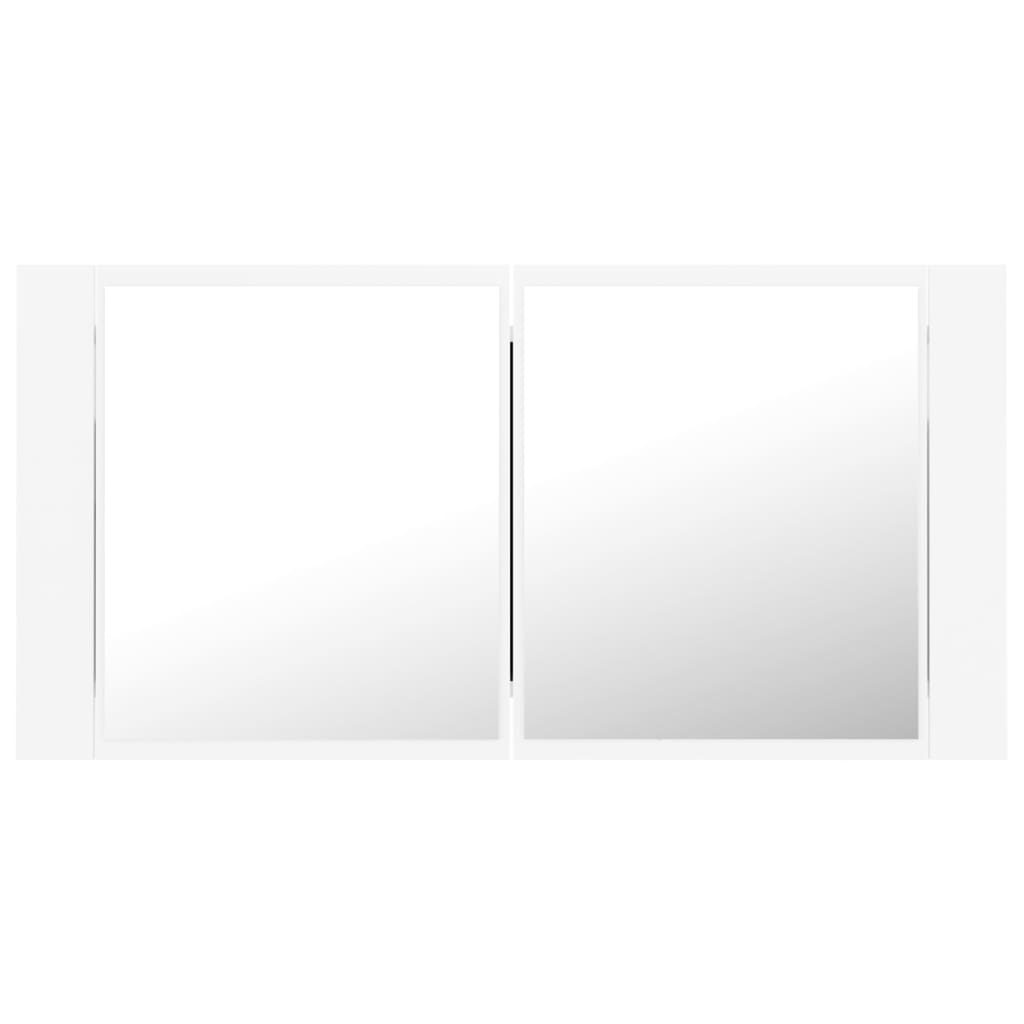 LED bathroom mirror cabinet 90x Acrylic LED bathroom mirror cabinet concrete grey 90x - Noventis Home