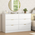Simply Modern 6 - Drawer Dresser, Chest Of Drawers For Bedroom, Living Room, Hallway, And Entryway - Large Storage Cabinet White - Noventis Home