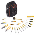 Tool Backpack With Tools, 65 Pockets, Heavy - duty Tools Storage Organizer Bags With Laptop Compartment & Molded Base, Electrician Jobsite Backpack For Electrician, Repairman, And HVAC Techs - Noventis Home