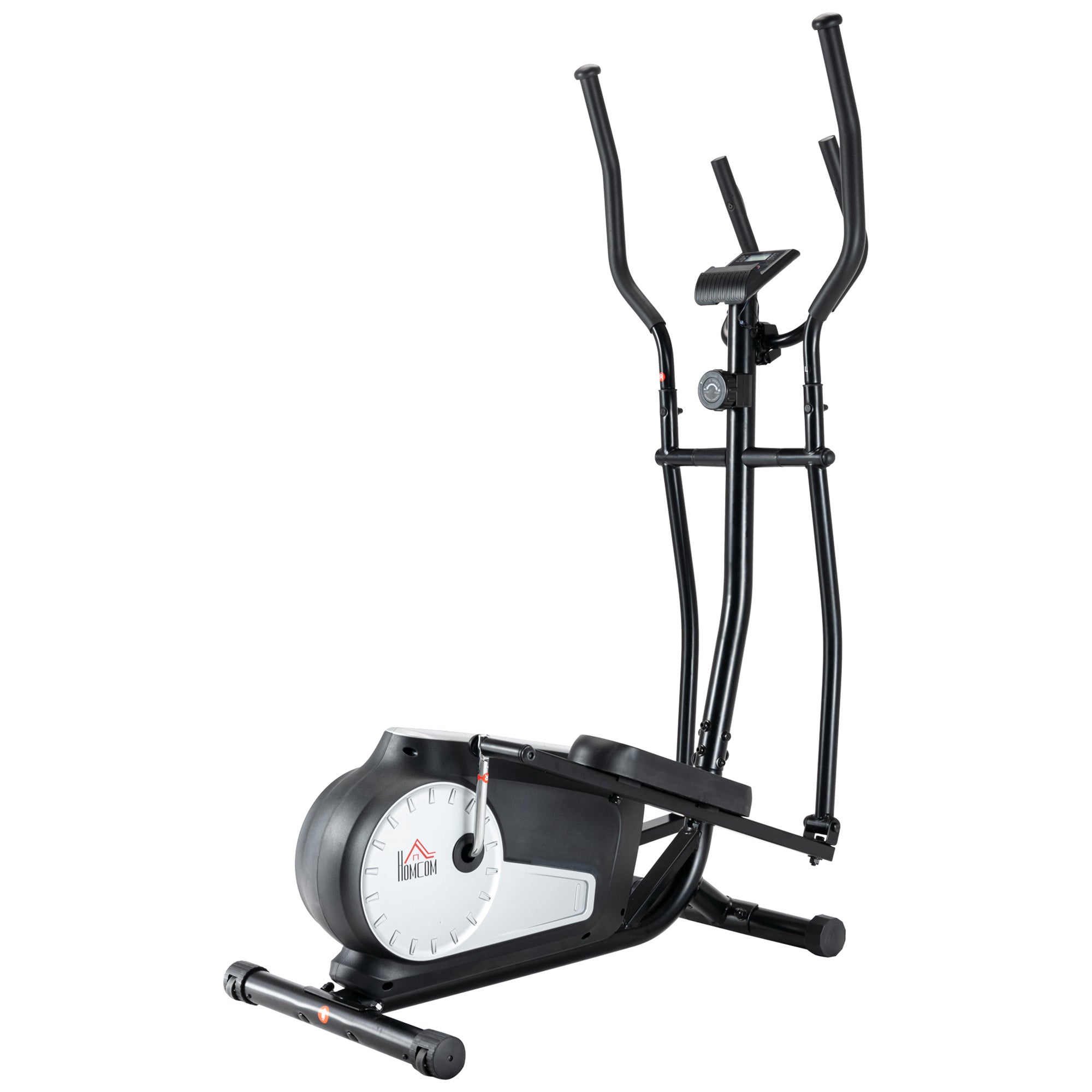 Elliptische Crosstrainer voor Thuis, 8 Magnetische Weerstandsniveaus, LCD - scherm, Hartslagsensor, Zwart - Noventis Home
