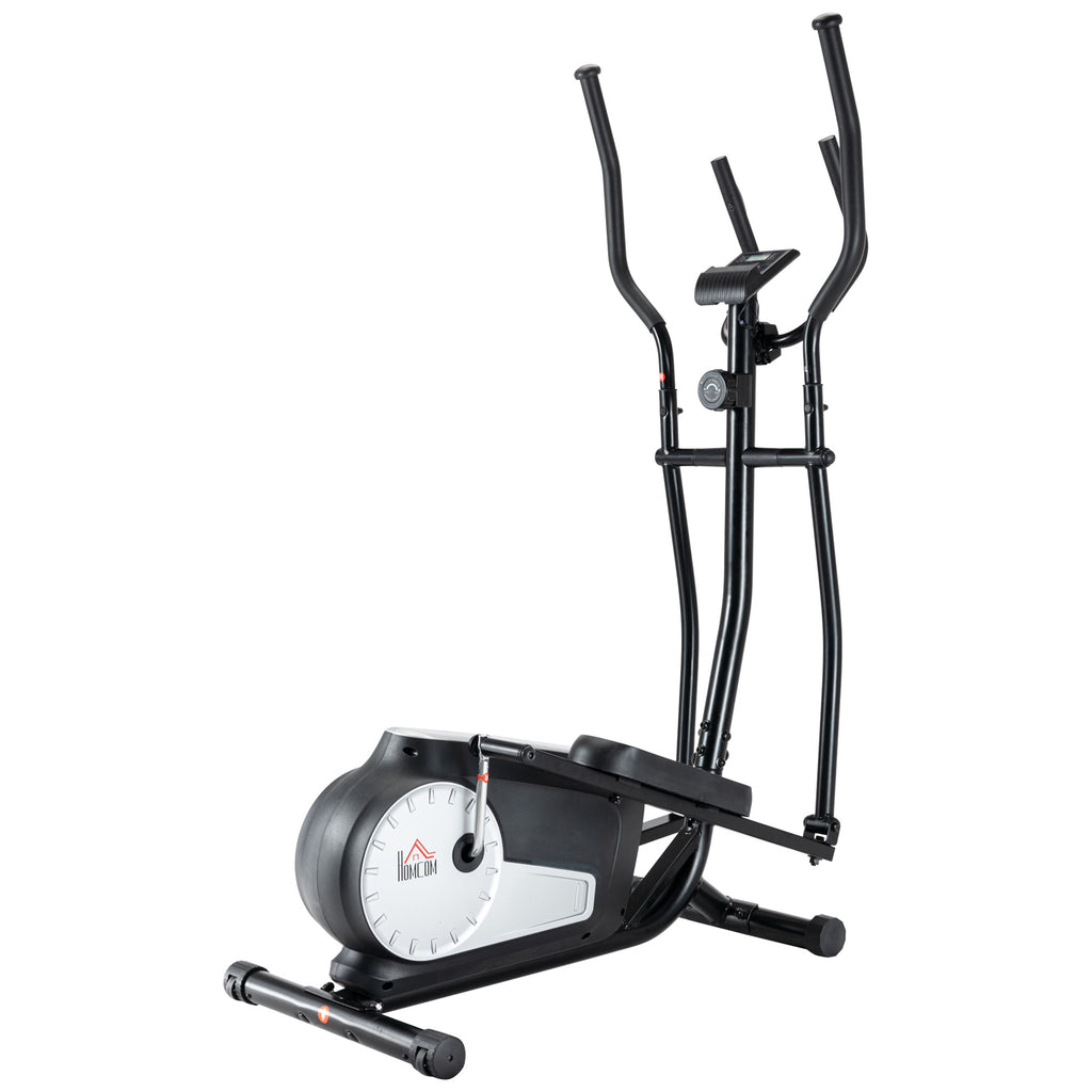 Elliptische Crosstrainer voor Thuis, 8 Magnetische Weerstandsniveaus, LCD - scherm, Hartslagsensor, Zwart - Noventis Home