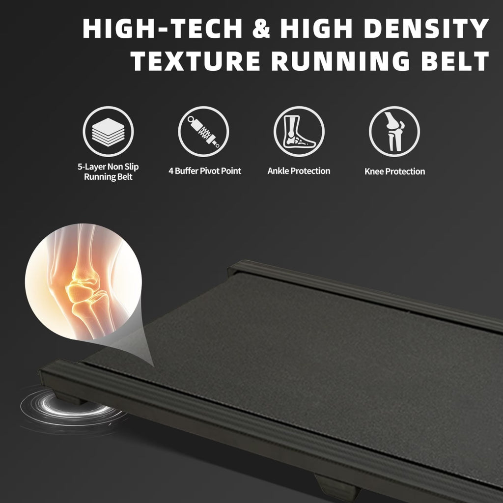Under Desk Treadmill With Incline,Walking Pad For Home Office,Portable Walking Treadmill 1.0HP,Walking Jogging Machine With 242 Lbs Weight Capacity,LED Display,1.0 - 6.0km H - Noventis Home