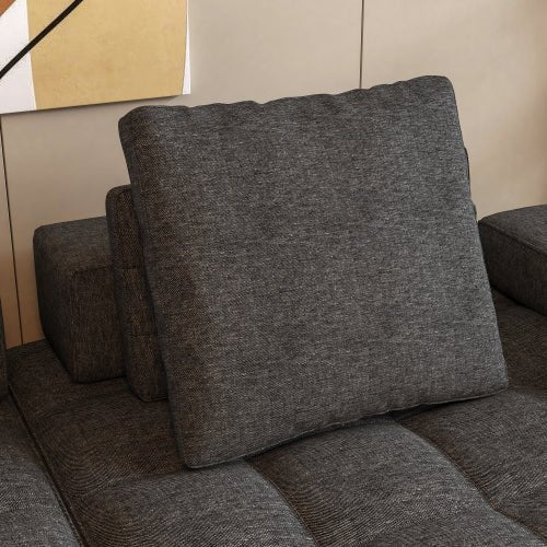 Sofa Couch For Living Room, Modern Loveseat Sofa With Extra Deep Seats, Comfy Armrests, Couches For Living Room Apartment Lounge, Easy Assembly, Grey - Noventis Home
