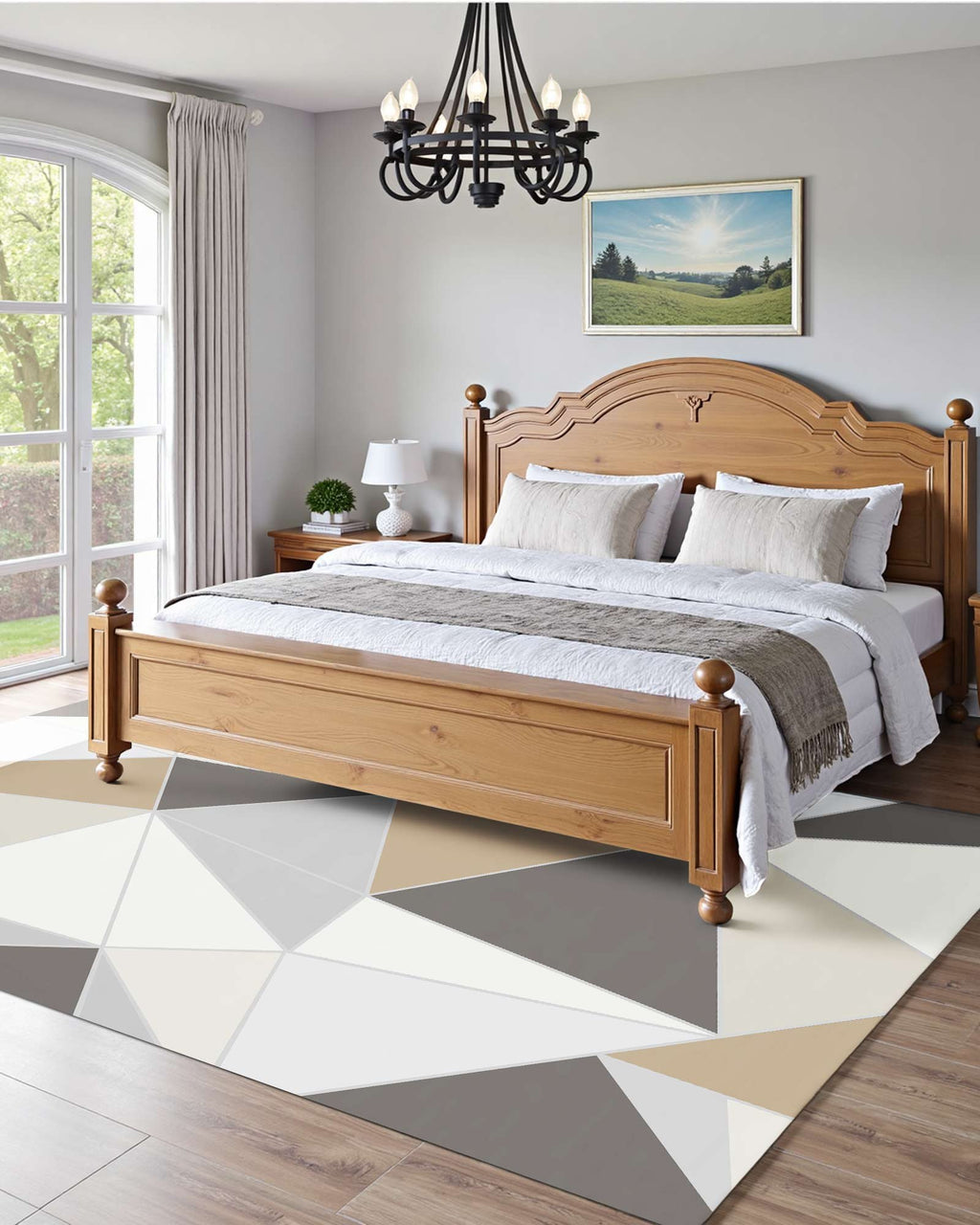 Wasbaar Vloerkleed 150x210cm, Antislip en Scheurbestendig, Huisdier- en Kindvriendelijk, voor Slaapkamer en Woonkamer, Antracietgrijs