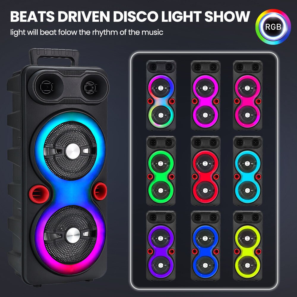 2000W Loud Bluetooth Speakers With Mic Portable Party Outdoor Wireless Subwoofer - Noventis Home