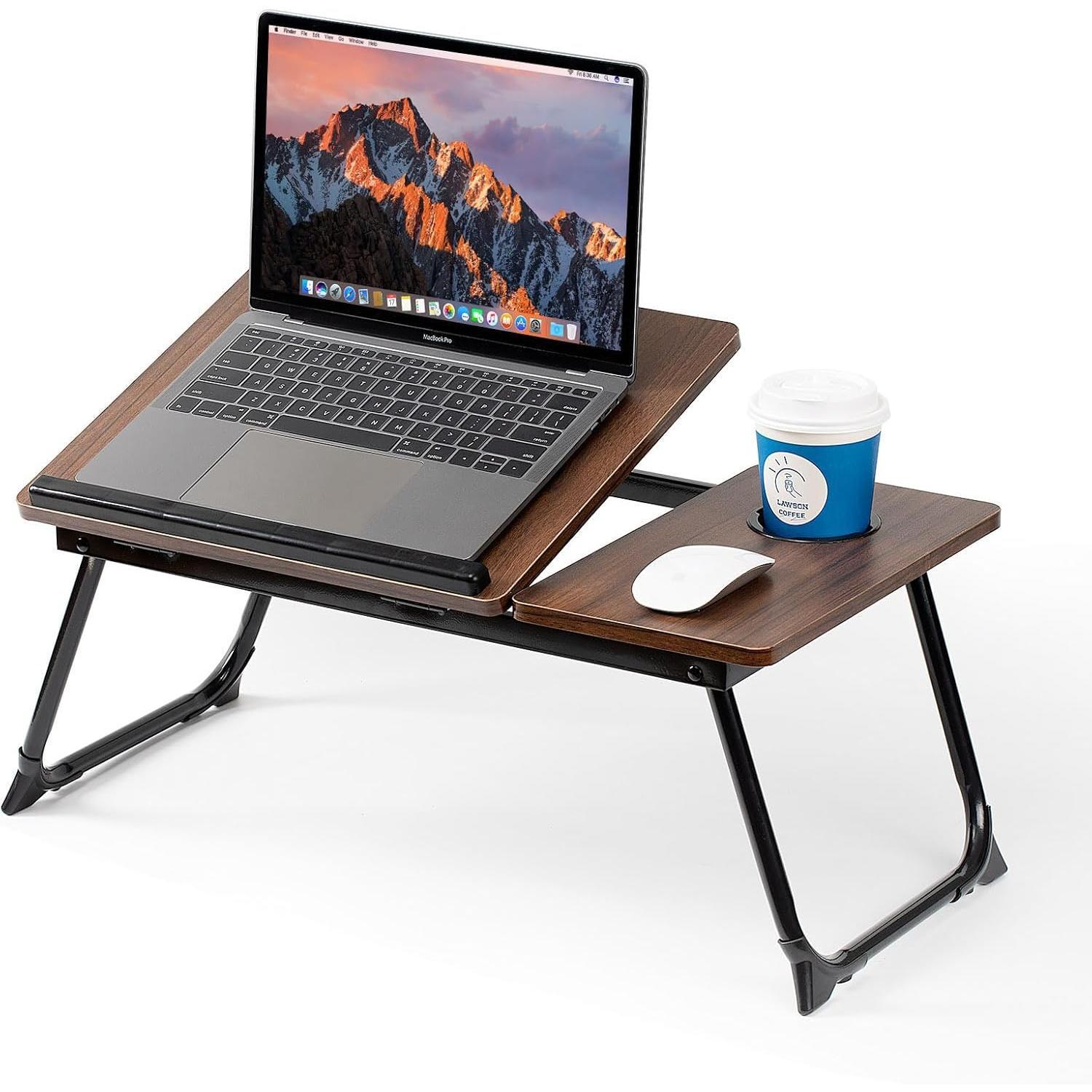 Adjustable Laptop Desk,Bed Computer Desk, Foldable Study Desk, Bedroom, Children's Adjustable Table, Small Coffee Table, Dining Table, Adjustable Solid Wood Writing Desk - Noventis Home