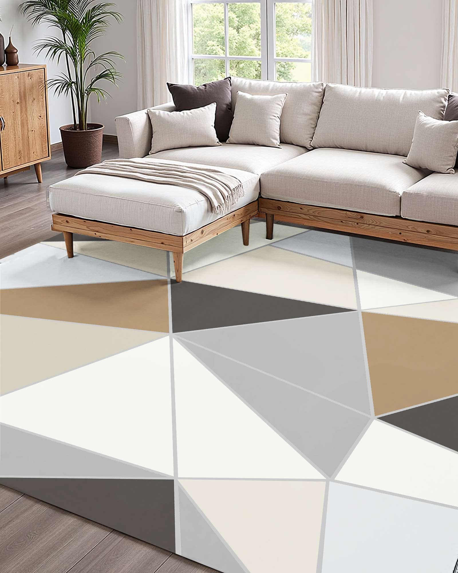 Wasbaar Vloerkleed 150x210cm, Antislip en Scheurbestendig, Huisdier- en Kindvriendelijk, voor Slaapkamer en Woonkamer, Antracietgrijs