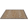 Area Rug, 7.5 X 9.5 Ft Large Washable Rug, Non - Slip And Tear - Resistant Soft Carpet, Pet & Child Friendly Vintage Area Rugs, Indoor Mat For Bedroom, Living Room, Office, Entryway, Brown Green - Noventis Home