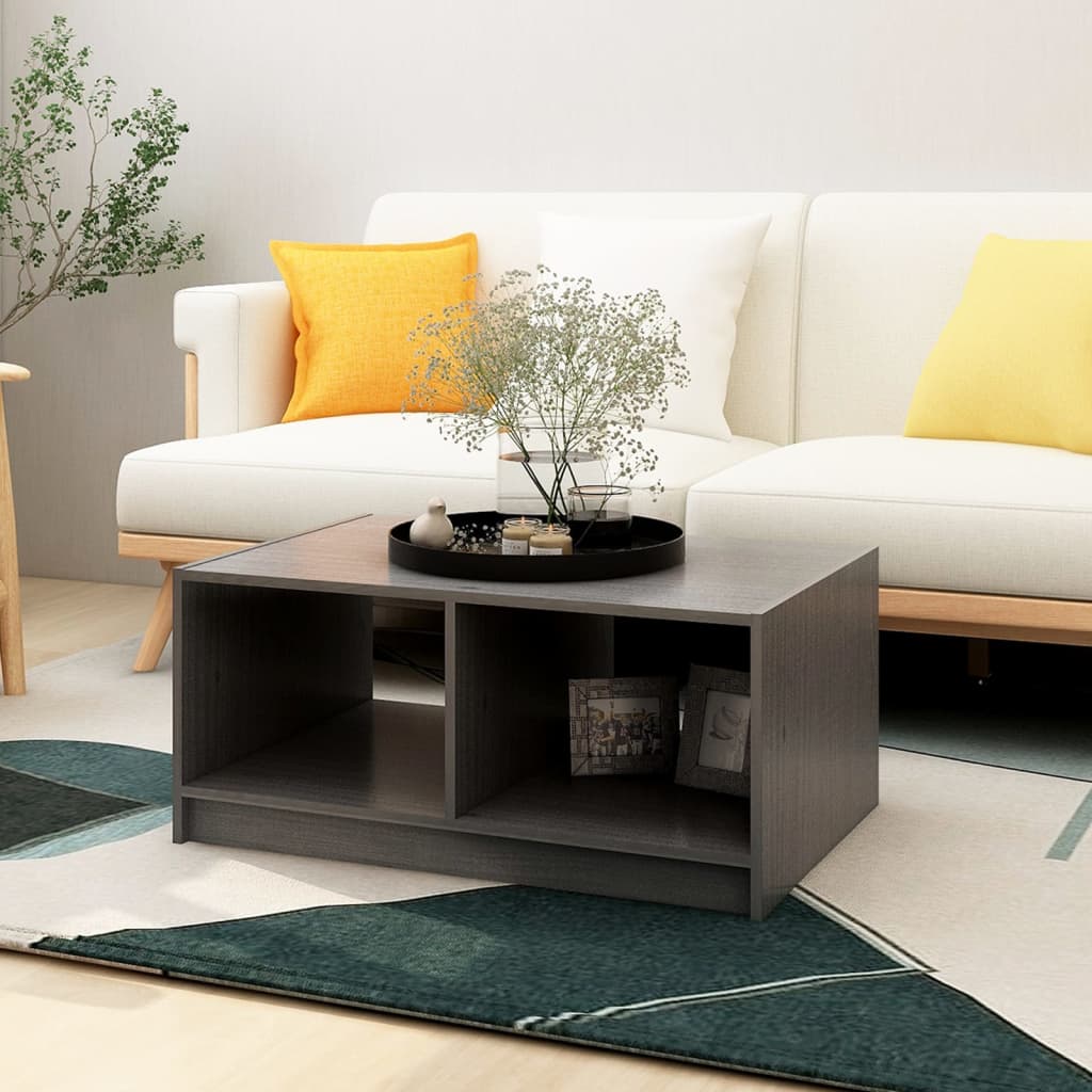 Coffee table 75x50x33.5 cm Solid pine wood - Noventis Home